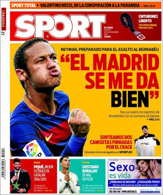 Portada Sport: Neymar Portada Sport: Neymar vs real madrid