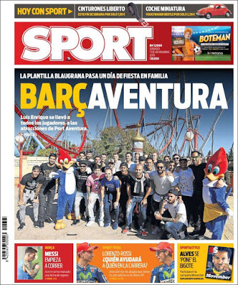 Portada Sport: Barçaventura Portada Sport: Barçaventura