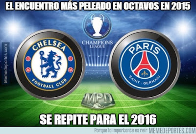 Los mejores memes del sorteo de octavos de la Champions 2015-2016 chelsea psg