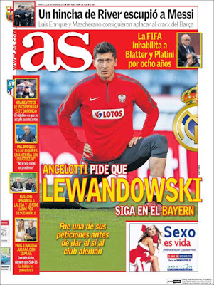 Portada AS: Lewandowski Portada AS: Lewandowski