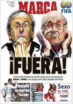 Portada Marca: Blatter y Platini fuera Portada Marca: Blatter y Platini fuera