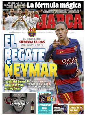 Portada Marca: el regate de Neymar Portada Marca: el regate de Neymar