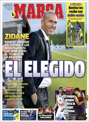 Portada Marca: Zidane, el elegido Portada Marca: Zidane, el elegido