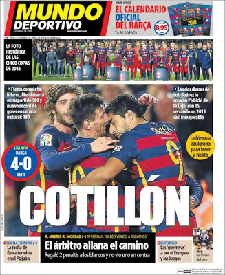 Portada Mundo Deportivo: cotillón