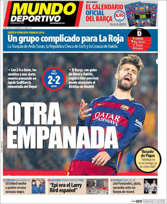 Portada Mundo Deportivo: otra empanada Portada Mundo Deportivo: otra empanada barcelona depor
