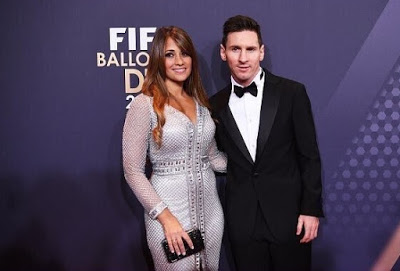antonella roccuzzo messi gala balon oro 2015