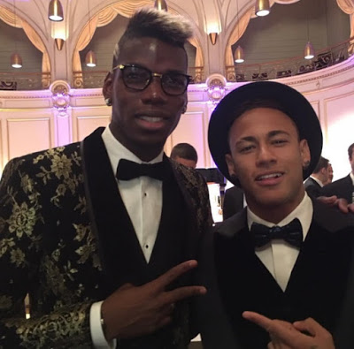 La gala del Balón de Oro en Instagram pogba y neymar