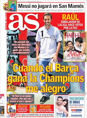 Portada AS: Raúl firma la Paz Portada AS: Raúl firma la Paz