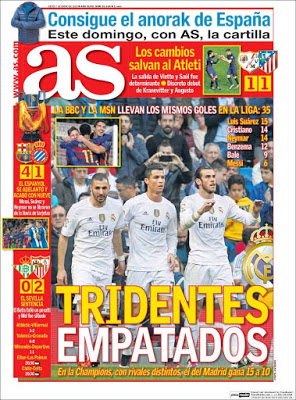 Portada AS: tridentes empatados Portada AS: tridentes empatados