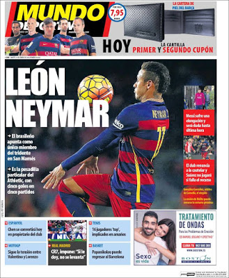 Portada Mundo Deportivo: León Neymar Portada Mundo Deportivo: León Neymar