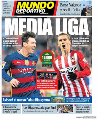 Hoy partidazo Barça-Atlético con media liga en juego: las portadas