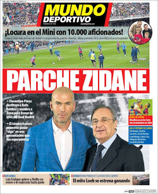 Portada Mundo Deportivo: Parche Zidane Portada Mundo Deportivo: Parche Zidane