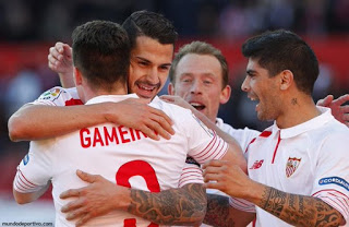 Sevilla 3-Levante 1. Jornada 22 Liga Española