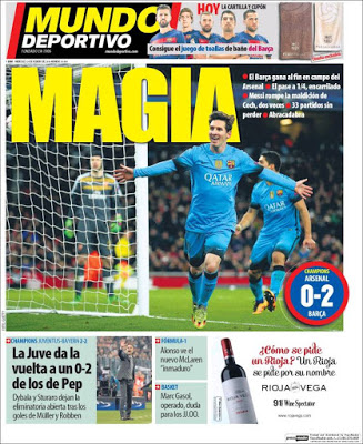 Portada Mundo Deportivo: Leo Magia messi