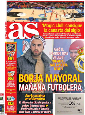 Portada AS: Borja Mayoral mañana futbolera Portada AS: Borja Mayoral mañana futbolera