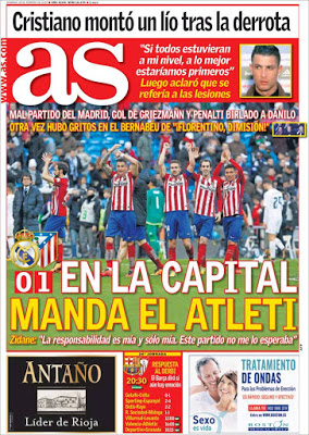 Portada AS: en la capital manda el Atleti