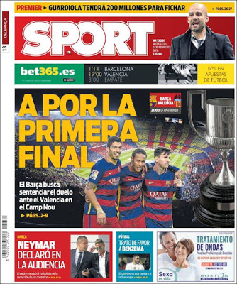 Hoy Barça-Valencia por la Copa, Jackson se va a China: las portadas