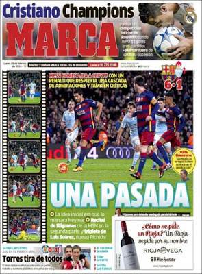 Portada Marca: una pasada Portada Marca: una pasada penal messi cruyff