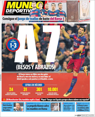Portada Mundo Deportivo: Besos y abrazos