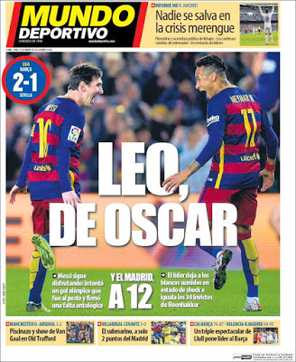 Portada Mundo Deportivo: Leo de Oscar Portada Mundo Deportivo: Leo de Oscar