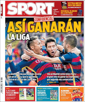 Portada Sport: así ganarán la liga barcelona