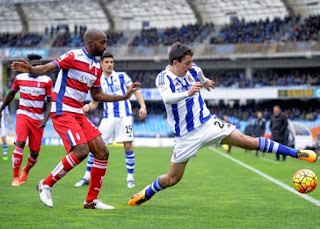 Real Sociedad 3-Granada 0. Jornada 24 Liga Española