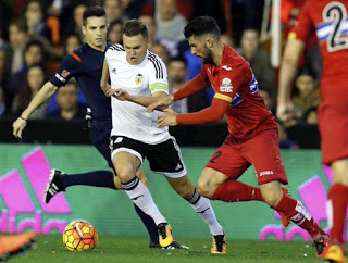 Valencia 2-Espanyol 1. Jornada 24 Liga Española