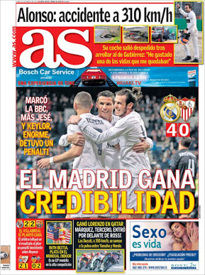 Portada AS: el Madrid gana credibilidad Portada AS: el Madrid gana credibilidad