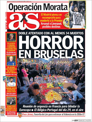 Portada AS: Horror en Bruselas Portada AS: Horror en Bruselas