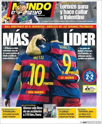 Volvió la BBC y liquidó al Sevilla, el Barça empata pero es más líder: las portadas