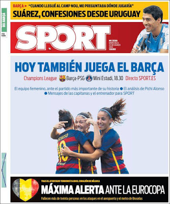 Portada Sport: Máxima alerta ante la Eurocopa Portada Sport: Máxima alerta ante la Eurocopa