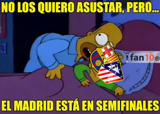 Los memes del Atlético Madrid-Barcelona champions  homero simpson