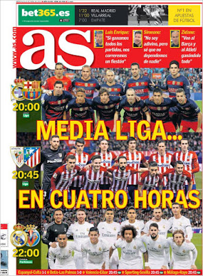 Portada AS: Media Liga...en cuatro horas