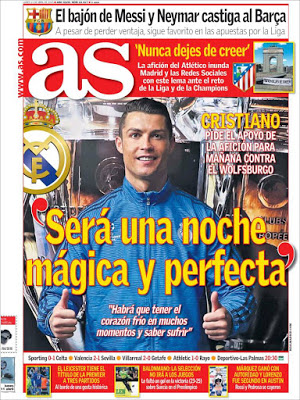 Cristiano Ronaldo cree en la remontada, Mascherano levanta al Barça: las portadas