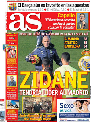 Portada AS: Zidane tendría líder al Madrird