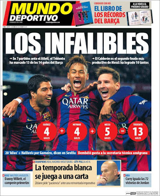 Portada Mundo Deportivo: los infalibles Portada Mundo Deportivo: los infalibles
