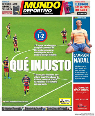 Portada Mundo Deportivo: Que injusto