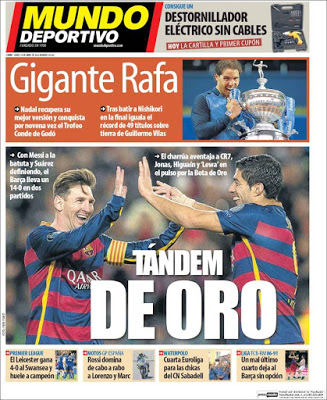 Portada Mundo Deportivo: dupla de oro