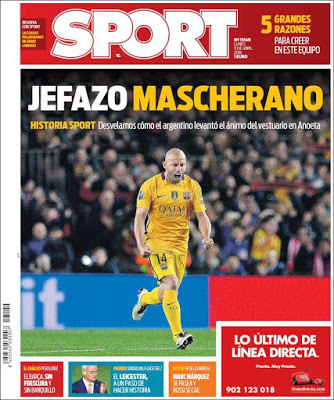 Portada Sport: Jefazo Mascherano