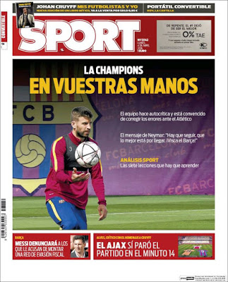 Portada Sport: la Champions en vuestras manos