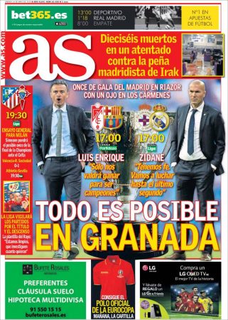 Portada AS: Todo es posible en Granada Portada AS: Todo es posible en Granada