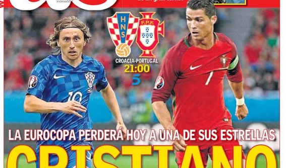Cristiano vs. Modric en la Eurocopa, Bale se la juega ante Irlanda: las portadas Cristiano-Modric Eurocopa