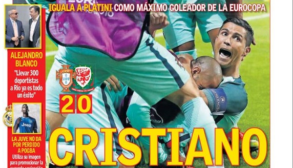 Portugal finalista de la Eurocopa, Messi condenado: las portadas Portugal finalista Eurocopa