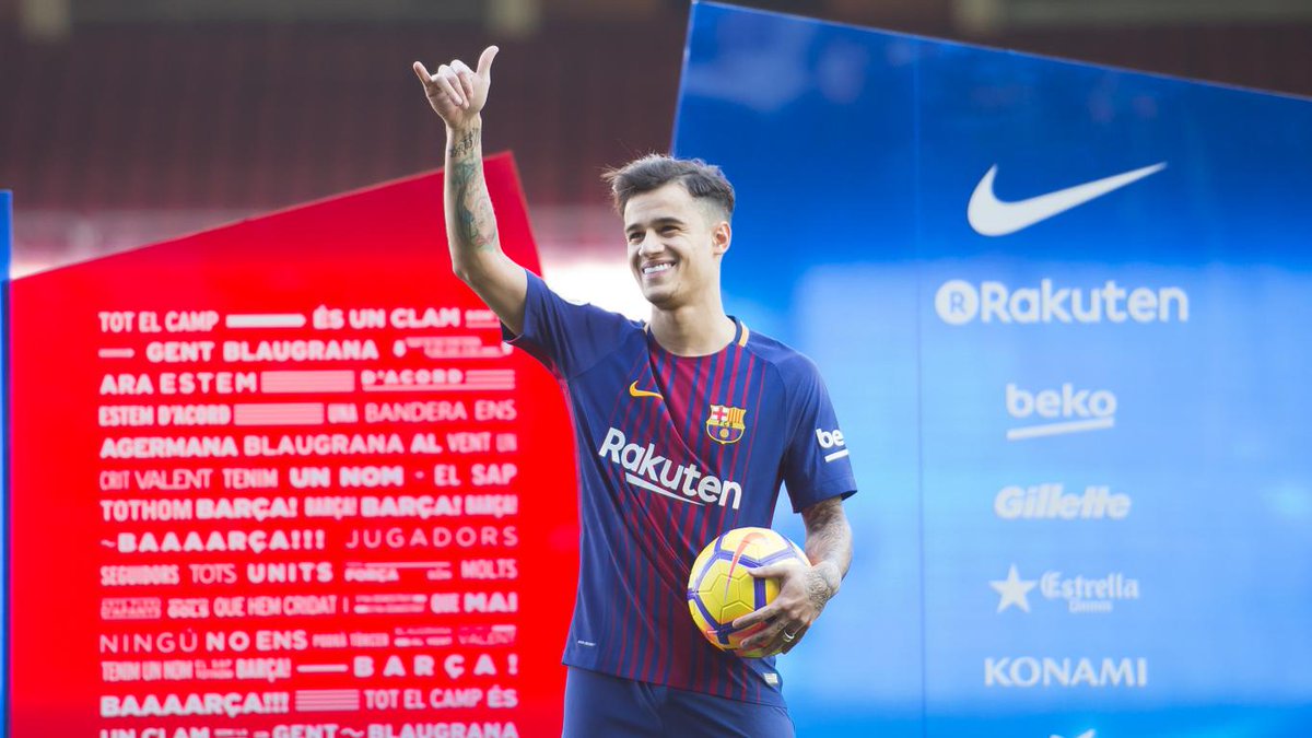 Imagenes presentacion Coutinho Camp Nou