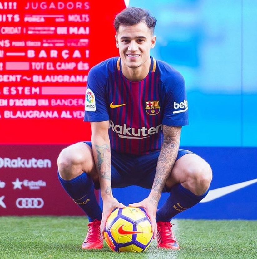 Imagenes presentacion Coutinho Camp Nou