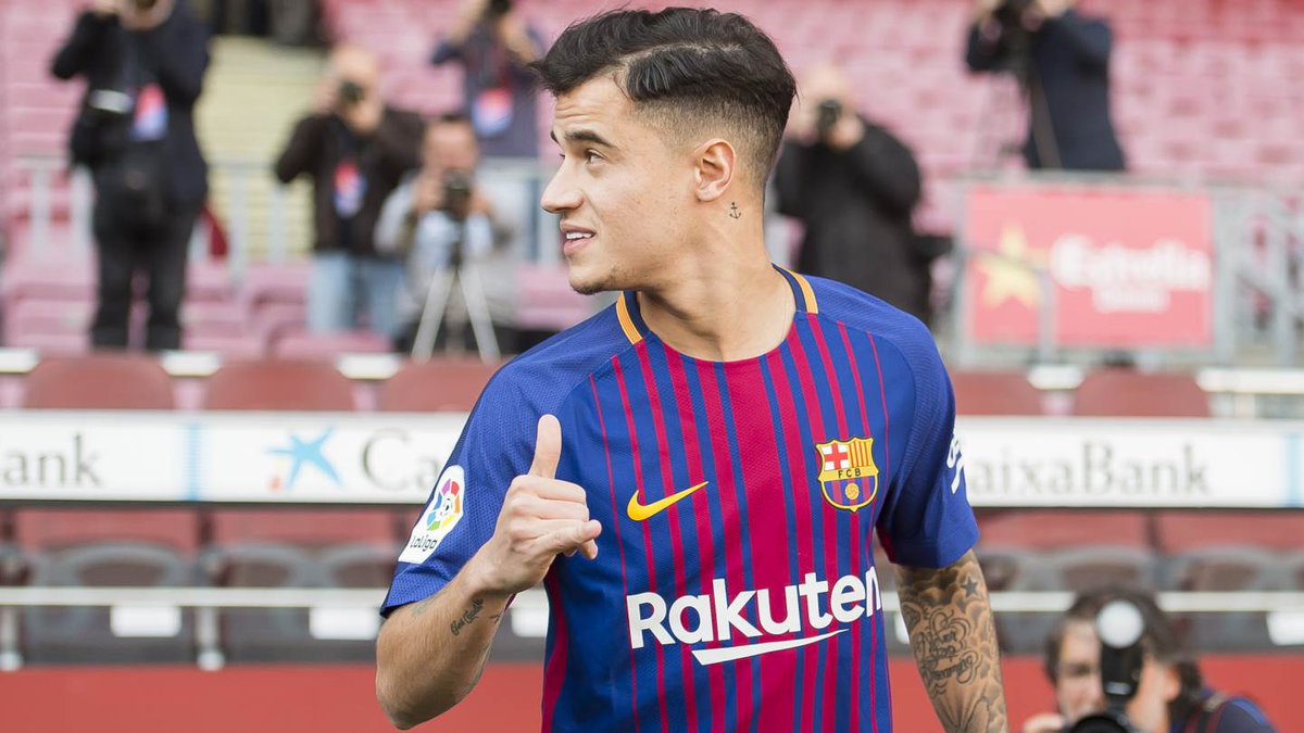 Imagenes presentacion Coutinho Camp Nou