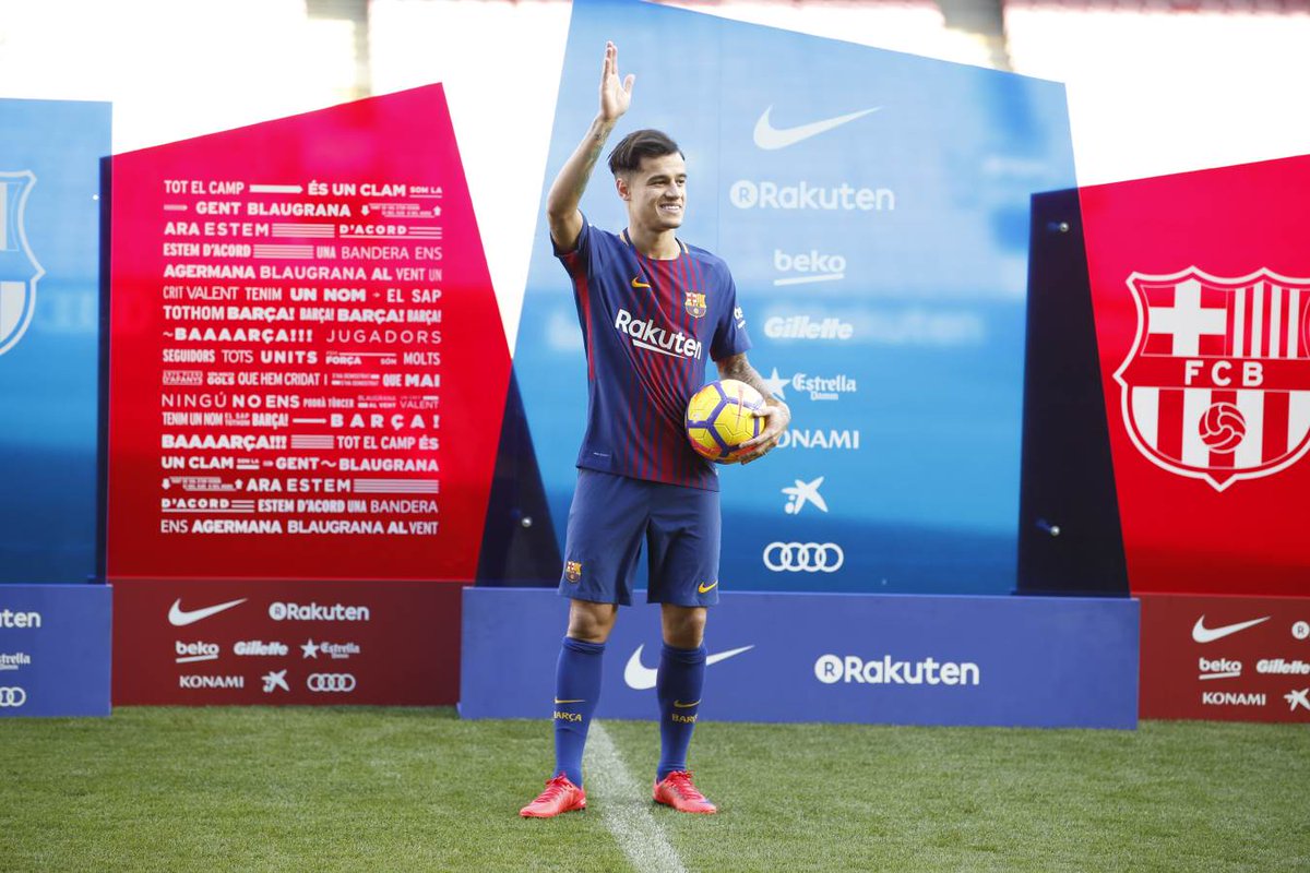 Imagenes presentacion Coutinho Camp Nou