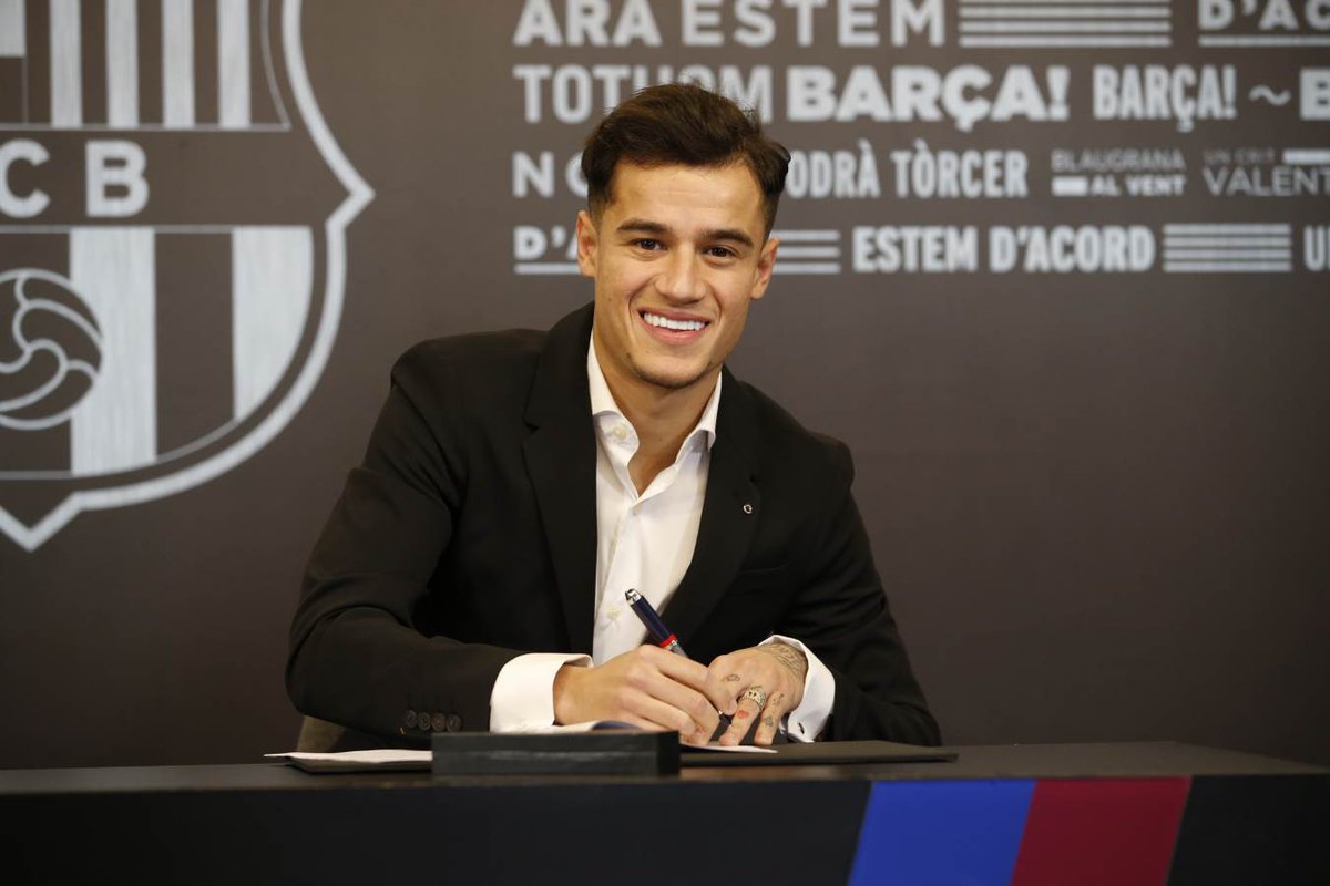 Imagenes presentacion Coutinho Camp Nou