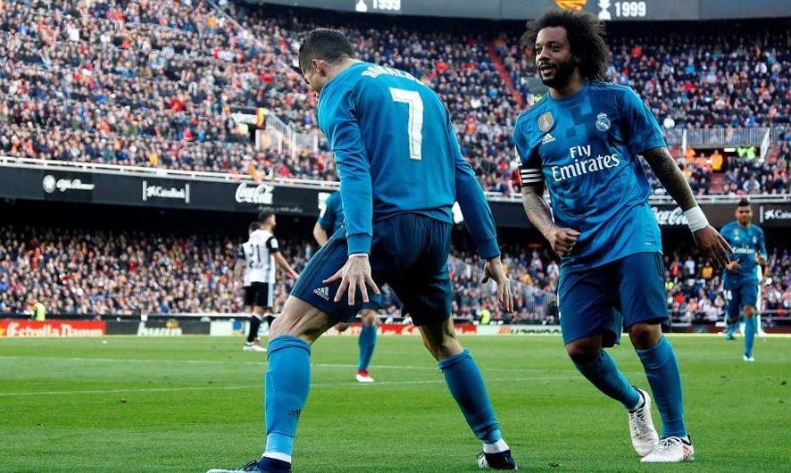 cristiano ronaldo valencia doblete