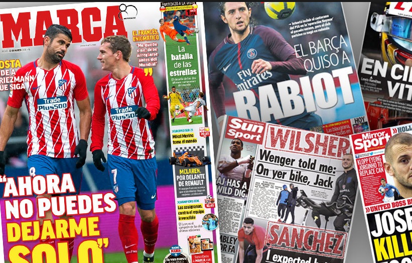 Costa pide a Griezmann que se quede, el francés sueña con el Barça | Las Portadas